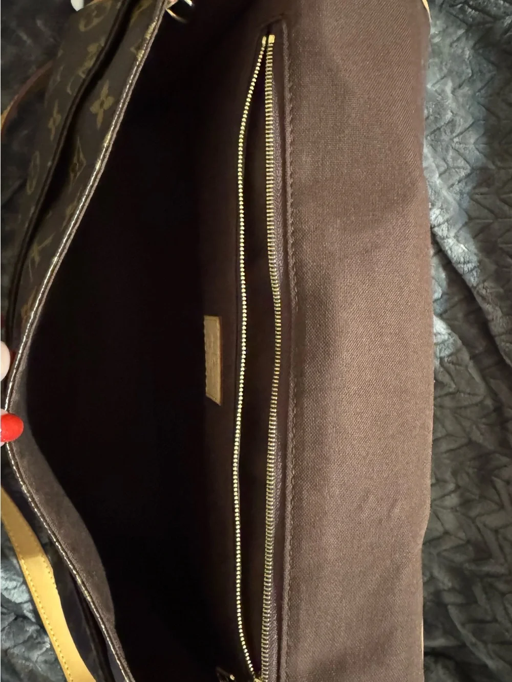 Louis Vuitton Monogram Canvas Shoulder Bag in Brown and Tan